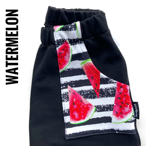 Harem Track Pants - Black, Random Pockets