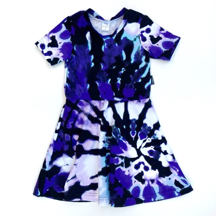 Twirl Dress Purple Tie Dye