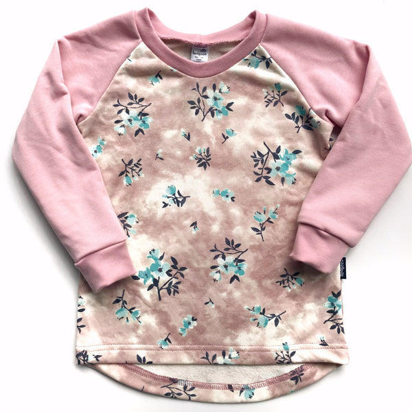 Tie Dye Floral Crew - Size 3 and 4